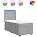 Giroletto a Molle con Materasso Grigio Chiaro 80x200 cm Tessuto - Foto miniatura 1