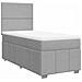 Giroletto a Molle con Materasso Grigio Chiaro 80x200 cm Tessuto - Foto miniatura 3