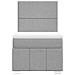 Giroletto a Molle con Materasso Grigio Chiaro 80x200 cm Tessuto - Foto miniatura 6