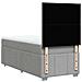 Giroletto a Molle con Materasso Grigio Chiaro 80x200 cm Tessuto - Foto miniatura 8