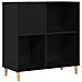 Armadio per dischi  Nero Rovere 84,5x38x89 cm Legno ingegnerizzato - Foto miniatura 1