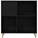 Armadio per dischi  Nero Rovere 84,5x38x89 cm Legno ingegnerizzato - Foto miniatura 3