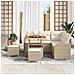 Set Divano da Giardino 8 pcs Beige polyrattan - Foto miniatura 3