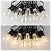 Catena Luminosa Decorativa A Led Da 15m 1w - Lampadine Trasparenti, Spina Ue - Perfetta Per Ambienti Esterni - Foto miniatura 2