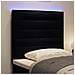 Testiera LED con luci a strisce a LED Nero 80 cm Poliestere - Foto miniatura 4