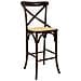 Sgabello In Legno E Seduta In Rattan Marrone 45x53x75/116h - Foto miniatura 1