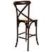 Sgabello In Legno E Seduta In Rattan Marrone 45x53x75/116h - Foto miniatura 4
