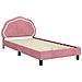 Struttura letto bambini con testata Rosa 90 x 200 cm Velluto - Foto miniatura 4