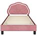 Struttura letto bambini con testata Rosa 90 x 200 cm Velluto - Foto miniatura 5
