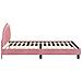 Struttura letto bambini con testata Rosa 90 x 200 cm Velluto - Foto miniatura 6