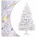 Albero di Natale Artificiale con Rami Pieghevoli Bianco 210 cm - Foto miniatura 1