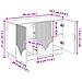 Credenza Bianco Lucido 89 x 34,5 x 57 cm Legno ingegnerizzato - Foto miniatura 8
