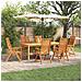 Set da Pranzo per Giardino 7 pcs Marrone - Foto miniatura 2