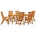Set da Pranzo per Giardino 7 pcs Marrone - Foto miniatura 3