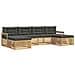 Set divani 6 pcs Bianco e Antracite Legno di Acacia Massello - Foto miniatura 1