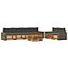 Set di divani da esterno 7 pcs Naturale e Antracite Poliestere - Foto miniatura 1