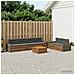 Set di divani da esterno 7 pcs Naturale e Antracite Poliestere - Foto miniatura 2