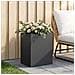 Vaso da giardino Nero 40 x 30 x 40 cm Acciaio laminato a freddo - Foto miniatura 2