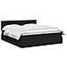 Letto ottomano con materasso con testiera 2 pz Nero Tessuto - Foto miniatura 3