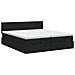 Letto ottomano con materasso con testiera 2 pz Nero Tessuto - Foto miniatura 8