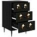 Armadio da Notte BREMEN 2 pz Rovere Nero 36 x 33 x 61 cm - Foto miniatura 5