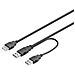 Cavo Splitter Alimentazione Usb 2.0 Connettori 2Xa Maschio - 1Xa Femmina - Foto miniatura 1