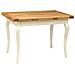 Tavolo Country Allungabile In Legno Massello Di Tiglio Struttura Bianca Anticata Piano Naturale L120xpr80xh80 Cm - Foto miniatura 2