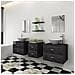 Mobili da Bagno con Lavabo Set 7 pz Nero - Foto miniatura 3