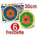 Dardo Dardi Bersaglio Gioco Tirassegno Con 6 Freccette A Incastro Diametro 30 Cm - Foto miniatura 1