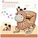 Dondolo In Legno Giraffa Per Bambini In Morbido Peluche Con Suoni - Foto miniatura 3
