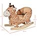 Dondolo In Legno Giraffa Per Bambini In Morbido Peluche Con Suoni - Foto miniatura 5