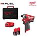 Cacciavite A Percussione Silenzioso Fuel M12 Fqid-202x - 2 Batterie 12v 2,0 Ah - Caricabatterie 4933464973 - Foto miniatura 2