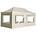 Gazebo Professionale Pieghevole Alluminio con Pareti 6x3m Crema - Foto miniatura 1