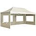 Gazebo Professionale Pieghevole Alluminio con Pareti 6x3m Crema - Foto miniatura 4