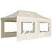 Gazebo Professionale Pieghevole Alluminio con Pareti 6x3m Crema - Foto miniatura 5