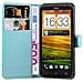 Custodia Compatibile Con Htc One X / X+ In Pastello Blu - Coperchio Protettiva Con Chiusura Magnetica, Funzione Stand E Tasca Per Le Carte - Foto miniatura 4