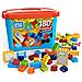Mega Bloks Junior Costruttori, Secchiello Con 180 Pezzi, Compatibile Con Tutte Le Marche, Giocattolo Per Bambini 2+ Anni, Gjd22 - Foto miniatura 1