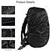 Copertura Antipioggia Impermeabile 2pcs Per Lo Zaino Riflettente Antipioggia Protector Anti-polvere E Anti-furto M 26l-40l Nero - Foto miniatura 3