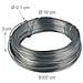 Argento Zincato Set Di Rilegatura Di 3 Giardino Acciaio Inossidabile Filo Sottile 50 M Di Lunghezza 1 Mm Di Spessore Inossidabile 3er Pack - Foto miniatura 2