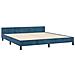 Giroletto senza Materasso Blu Scuro 160x200 cm in Velluto - Foto miniatura 4