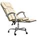 Poltrona da Ufficio Reclinabile Crema in Similpelle - Foto miniatura 5
