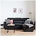 Divano Letto Angolare Warren A 3 Posti In Similpelle Nera - Foto miniatura 10