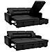Divano Letto Angolare Warren A 3 Posti In Similpelle Nera - Foto miniatura 11