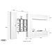 Parete Attrezzata Gualtiero, Set Salotto Porta Tv A 4 Ante, Mobile Soggiorno Multiuso, 100% Made In Italy, Cm 350x30h180, Bianco Lucido - Foto miniatura 3