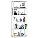 Scaffale stile loft con ripiani in legno, 6 ripiani, 80x32x192 cm, Colore Bianco - Foto miniatura 1