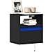 Mobili TV a Parete con Luci LED 2pz Neri 41x31x45 cm - Foto miniatura 7