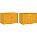 Mobili Tv 2 Pz Giallo Senape 67x39x44 Cm In Acciaio - Foto miniatura 2