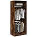 Armadio Rovere Fumo 80x50x200 Cm In Legno Multistrato - Foto miniatura 1