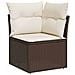Set Divani Da Giardino 9pz Con Cuscini Marrone In Polyrattan - Foto miniatura 4