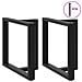 Gambe Tavolo Pranzo A Forma T 2pz Nero 80x35x(72-73) Cm Acciaio - Foto miniatura 3